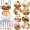 Paint By Numbers Boho Coaster Kit for Adults Beginners – 8 Pack Round DIY Mini Acrylic Painting Drink Coasters with Holder, Creative Home Decor & Gift Craft Set